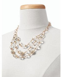 Talbots Clear Bead Pave Necklace