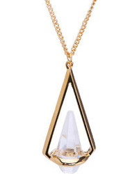 Diamante Triangular Pendant Necklace