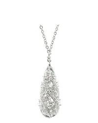 FINE JEWELRY Cz By Kenneth Jay Lane Clear Stone Egg Pendant