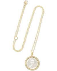 Ippolita Lollipop Medium 18 Karat Gold Mother Of Pearl And Diamond Necklace