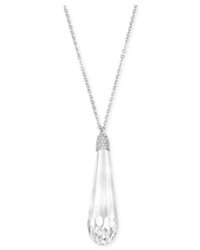 Swarovski Necklace Rhodium Plated Crystal Pendant Necklace