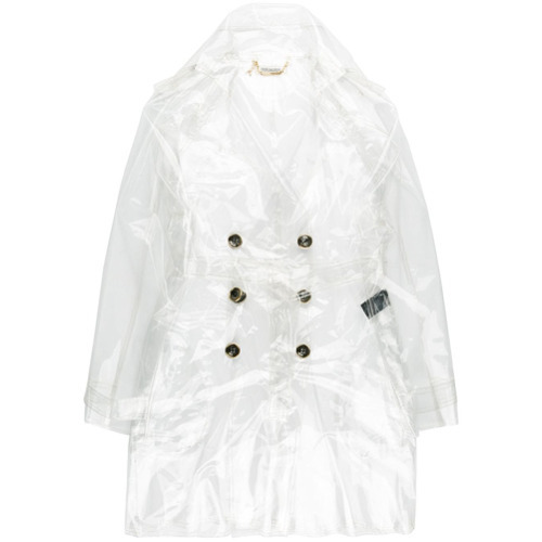 Patrizia Pepe Transparent Double Breasted Coat, $414 | farfetch.com ...