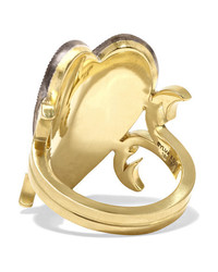 Sylva & Cie 18 Karat Gold Sterling Silver And Diamond Ring