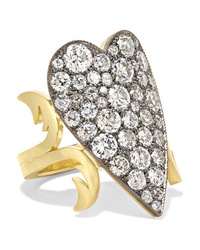 Sylva & Cie 18 Karat Gold Sterling Silver And Diamond Ring