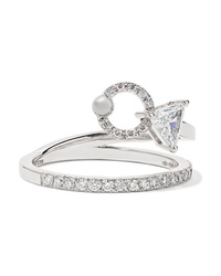 Delfina Delettrez 18 Karat White Gold Diamond Ring