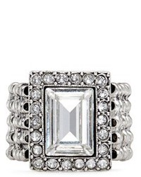 Philippe Audibert Elea Crystal Metal Bead Elastic Ring