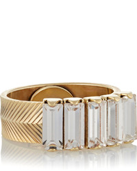 Elizabeth Cole Gold Plated Swarovski Crystal Ring
