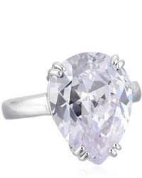 Kenneth Jay Lane Cz By Special Occasion Clear Pear Cubic Zirconia Glamorous Adjustable Ring Size 5 7 15 Cttw