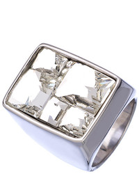 Jimmy Crystal New York Bold Silver Ring