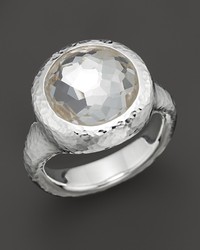 Ippolita Sterling Silver Rock Candy Round Ring In Clear Quartz