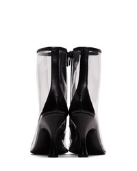 MM6 MAISON MARGIELA Black And Transparent Pvc Ankle Boots