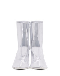MM6 MAISON MARGIELA White And Transparent Pvc Ankle Boots