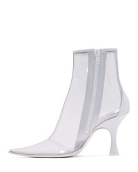 MM6 MAISON MARGIELA White And Transparent Pvc Ankle Boots