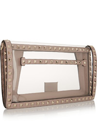 Valentino Leather Trimmed Pvc Clutch