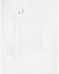 Herschel Supply Co White Mesh Pouch