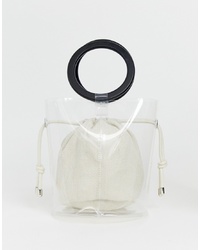 Bershka Bag With Inner Pouch In Clear