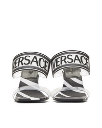 Versace Black Vinyl Savage Zebra Heels