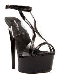 Highest Heel Amber 591 Black Patent Pu High Heels