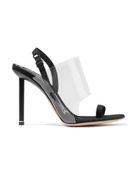 Alexander Wang Kaia Med Suede And Pvc Slingback Sandals