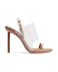 Alexander Wang Kaia Pvc And Suede Slingback Sandals