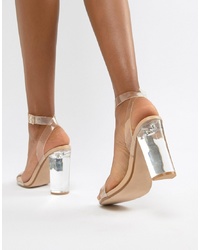 Steve Madden Perspex Clear Heeled Shoes