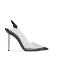 Alexander Wang Marlow Crystal Embellished Pvc And Leather Slingback Pumps