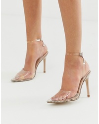 ASOS DESIGN Pixie Pointed High Heels With Studs