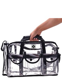 Shany Cosmetics Clear Makeup Bag Pro Mua Round Bag With Shoulder Strap Large