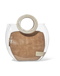 Staud Frida Pvc And Croc Effect Leather Tote
