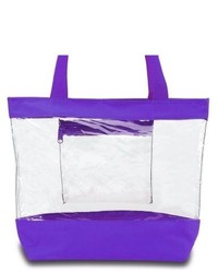 Medium Clear Tote Bag With Zipper Closure
