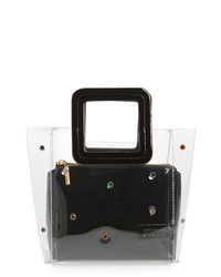 Staud Mini Shirley Jeweled Transparent Handbag