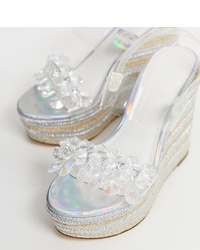 Clear Rubber Wedge Sandals