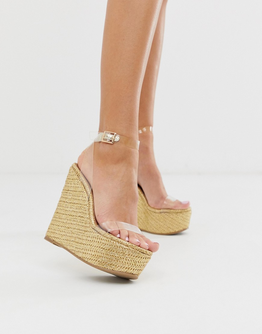ASOS DESIGN Takeover Clear Wedges, $28 