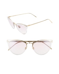 Linda Farrow 53mm Gold Gradient Cat Eye Sunglasses