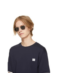 Garrett Leight Transparent And Grey Wavecrest Sunglasses