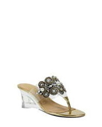 J. Renee Jrenee Darshana Embellished Wedge Slide Sandal