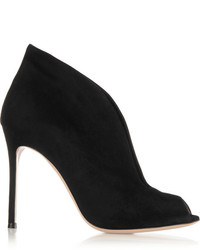 Cutout Suede Ankle Boots