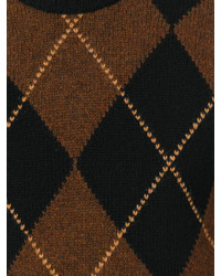 AMI Alexandre Mattiussi Argyle Pattern Crewneck Sweater