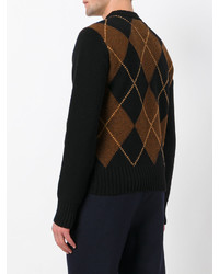 AMI Alexandre Mattiussi Argyle Pattern Crewneck Sweater