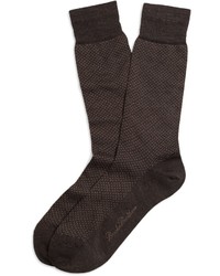 Dark Brown Argyle Socks