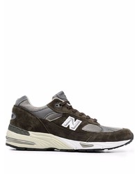 New Balance 991 Panelled Lace Up Sneakers