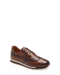 Magnanni Cero Lace Up Wingtip Sneaker In Tabaco At Nordstrom