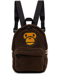 BAPE Brown Baby Milo Faux Fur Backpack