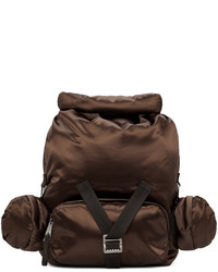 Bottega Veneta Brown Satin Backpack