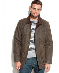 GUESS Coated Cotton Blend Barn Coat