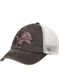 '47 Brown Pittsburgh Ers Oil Cloth Trucker Clean Up Adjustable Hat