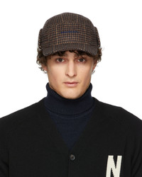 Norse Projects Brown Wool Flannel Flap Cap