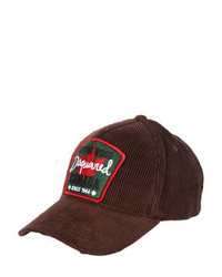 DSQUARED2 Canada Patch Corduroy Baseball Hat