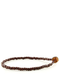 Domo Beads Seed Bead Bracelet Dark Brown