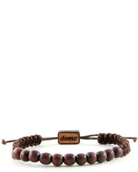 Domo Beads Wood Beaded Retractable Bracelet Brown